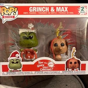 Funko Grinch & Max Holiday Figures New Never Opened